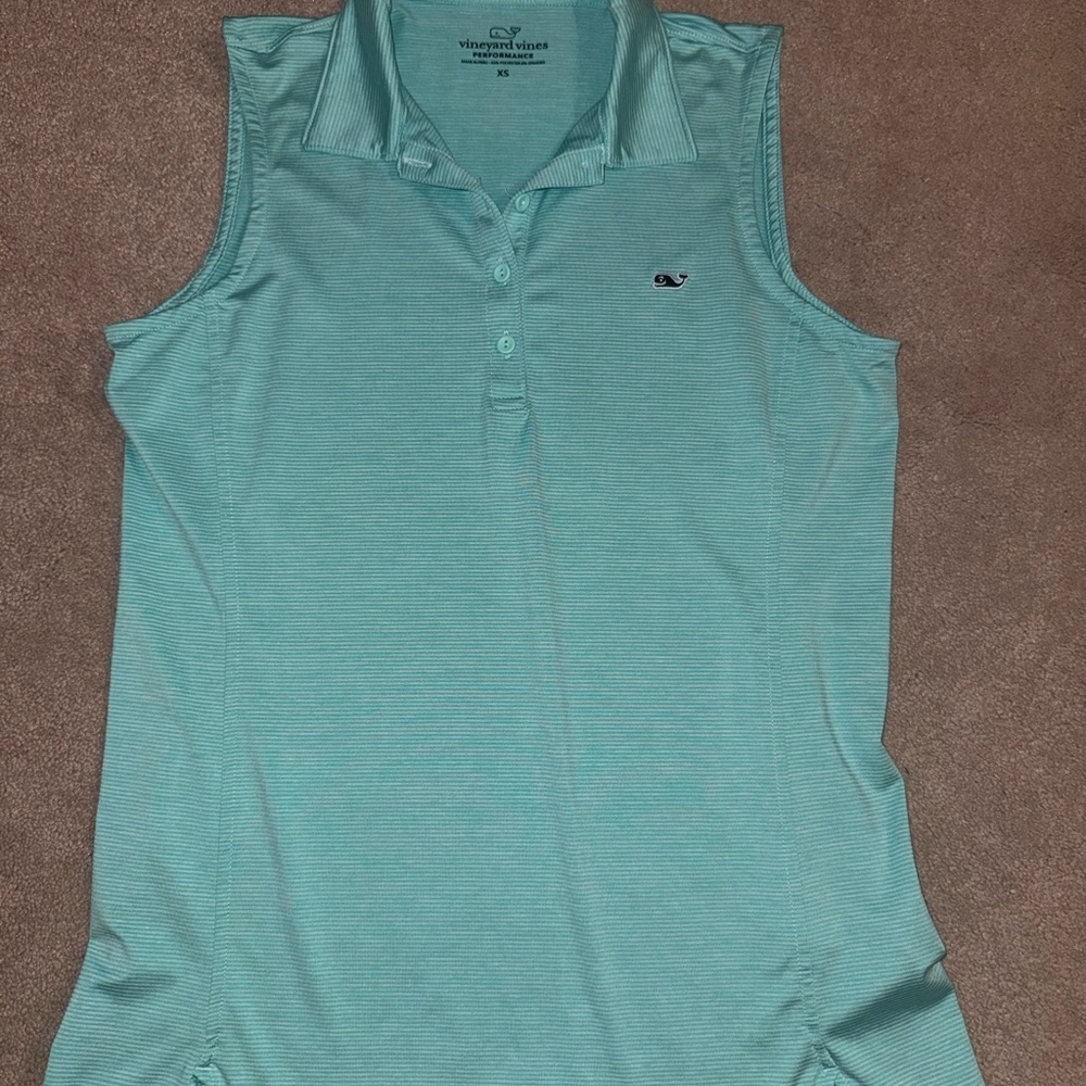 Vineyard Vines Women's Aqua Sleeveless Top